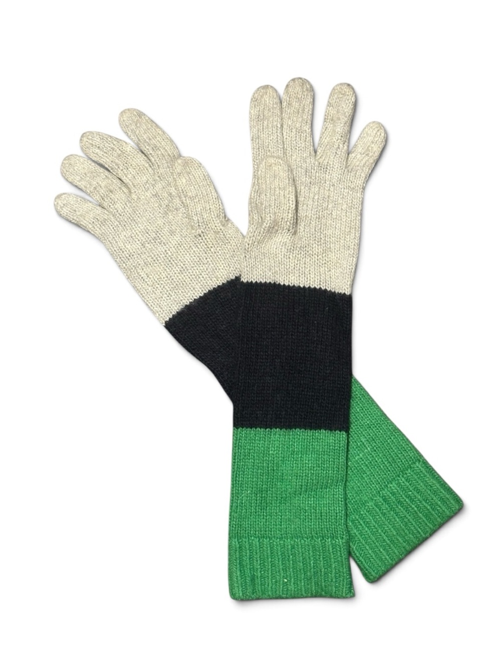 J. Crew Colorblock Knit Long Gloves